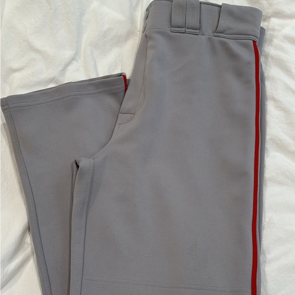 Men’s Easton gray and red stripe baseball pants - Picture 1 of 5